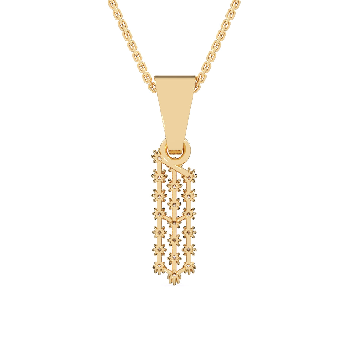 Dazzling Layer Style Diamond Bridal Pendant